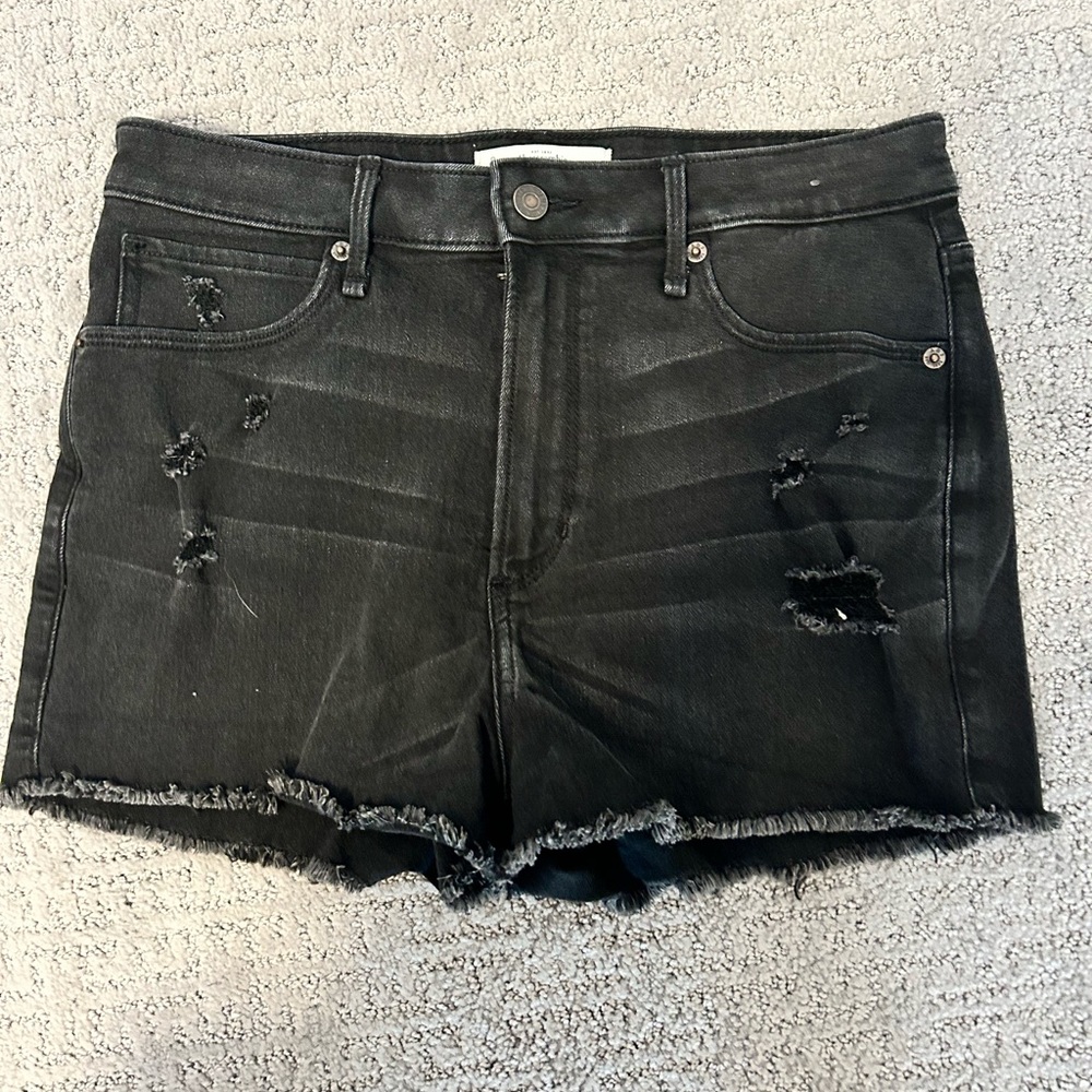 Abercrombie Black Denim Shorts